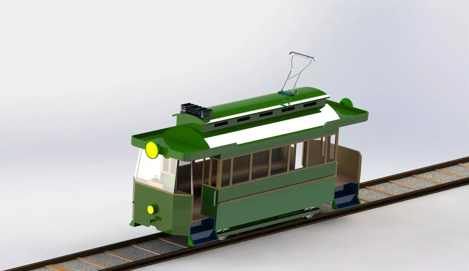 Model of the first tram in Sarajevo 3D model_0