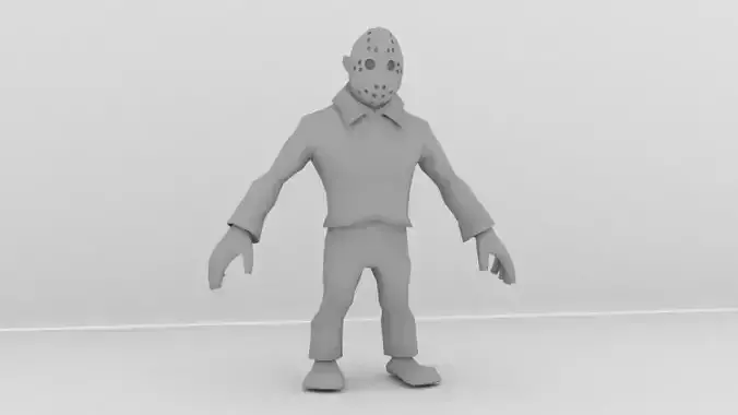 Jason Voorhees Low Poly 3D Model Low-poly 3D model