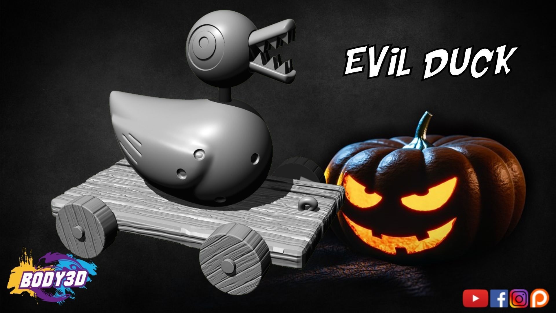 Evil Duck - Nightmare Before Christmas 3D print model_1