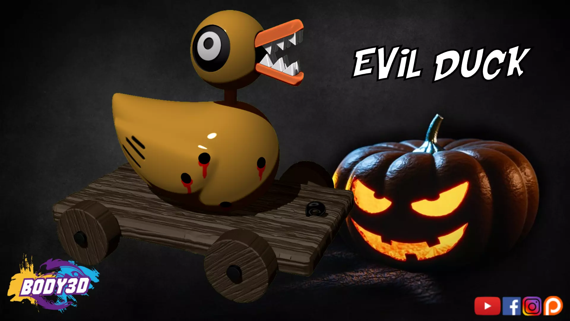 Evil Duck - Nightmare Before Christmas 3D print model_0