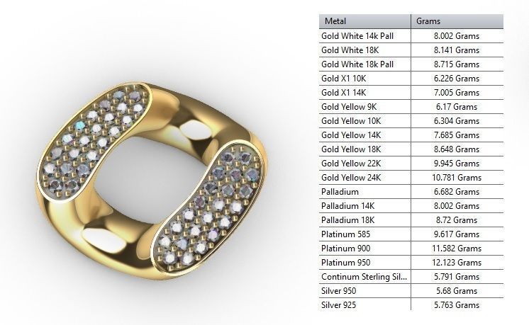 18 MM MIAMI CUBAN LINK CHAIN 3 ROWS DIAMOND BRACELET NECKLACE  3D print model_6