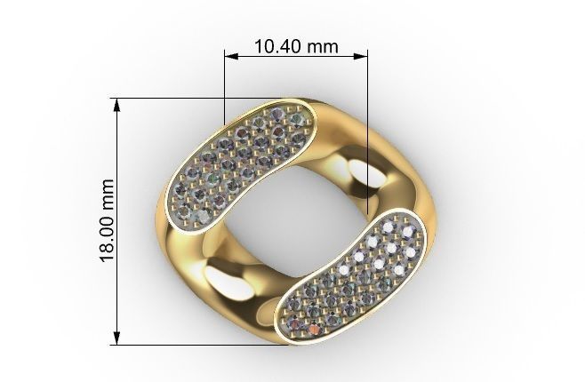 18 MM MIAMI CUBAN LINK CHAIN 3 ROWS DIAMOND BRACELET NECKLACE  3D print model_5