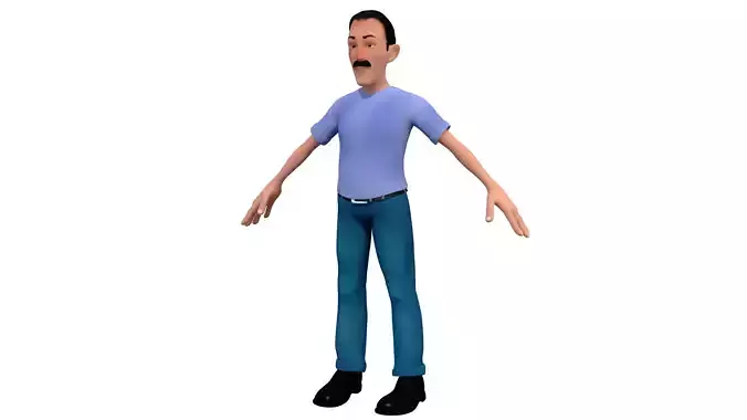 man2 cartoon rigged character