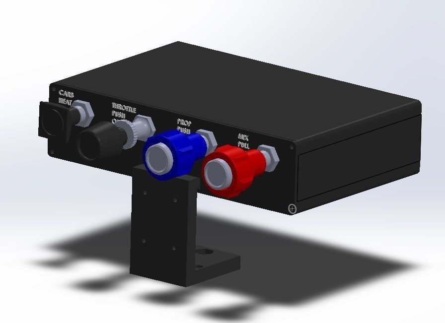 Cessna throttle style with carb heat 3D model 3D printable CGTrader