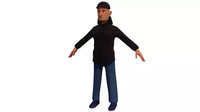 man4 cartoon rigged character