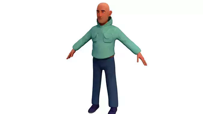 man5 cartoon rigged character
