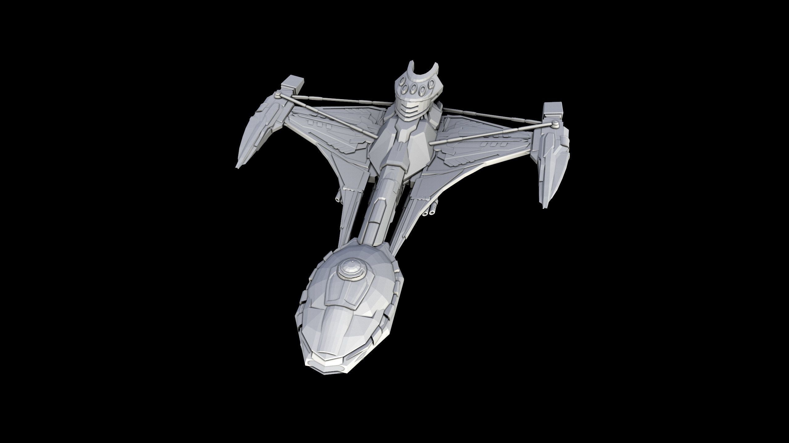 Star Trek - Klingon Raptor - 3D Printable Model 3D print model_10