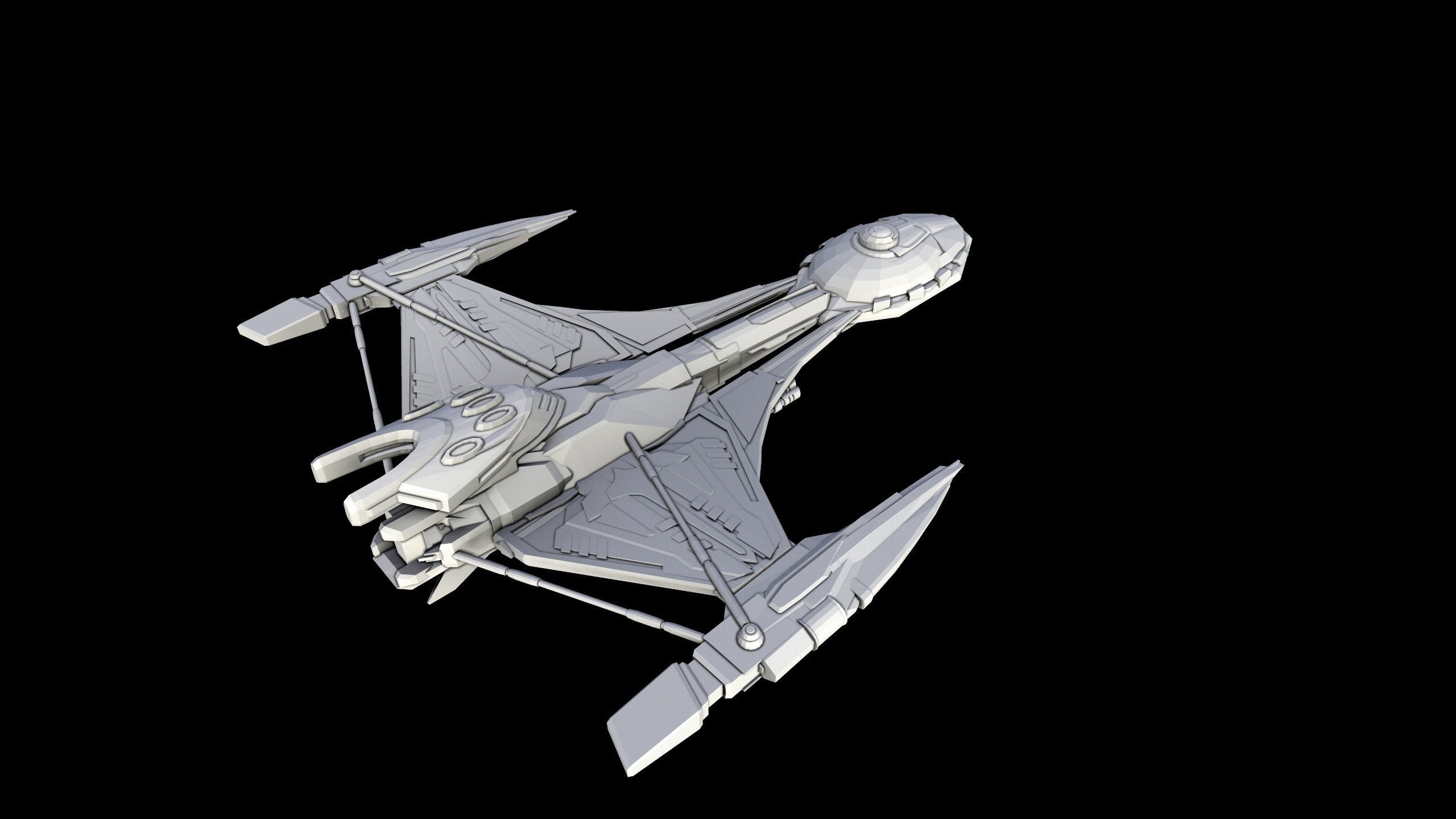 Star Trek - Klingon Raptor - 3D Printable Model 3D print model_4