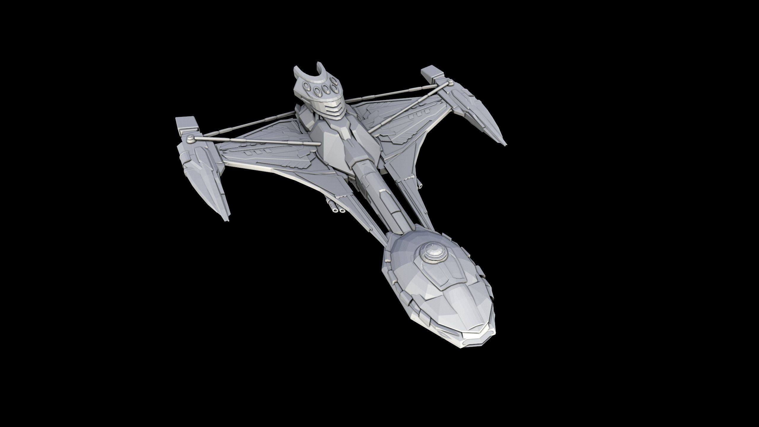 Star Trek - Klingon Raptor - 3D Printable Model 3D print model_1
