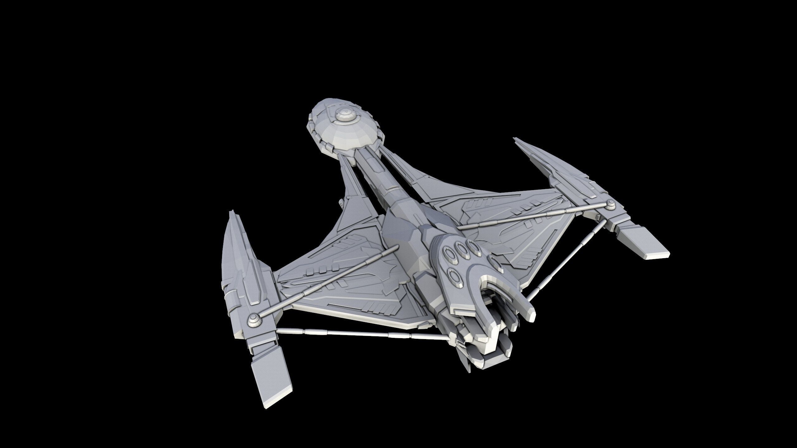 Star Trek - Klingon Raptor - 3D Printable Model 3D print model_6