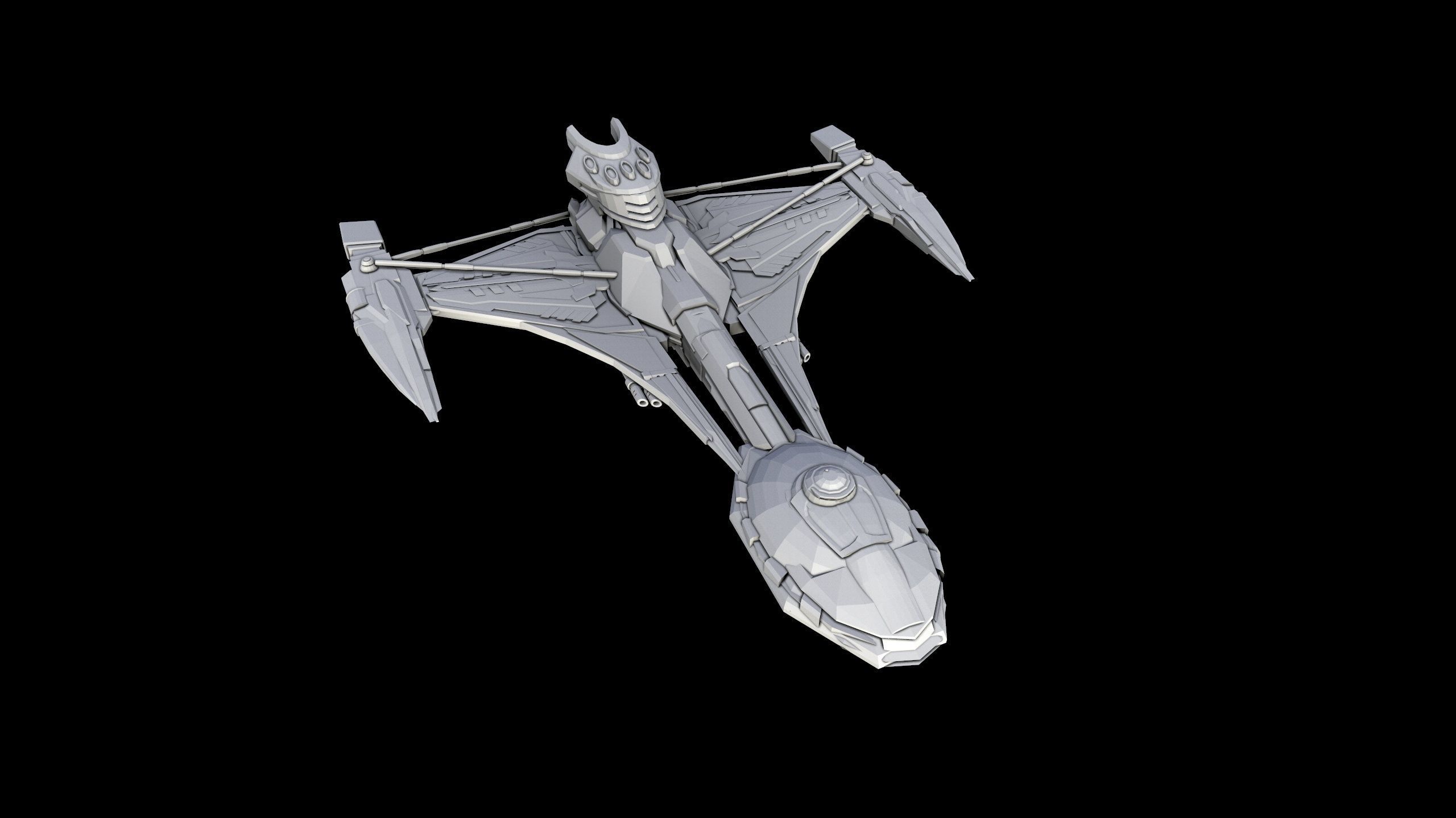 Star Trek - Klingon Raptor - 3D Printable Model 3D print model_11