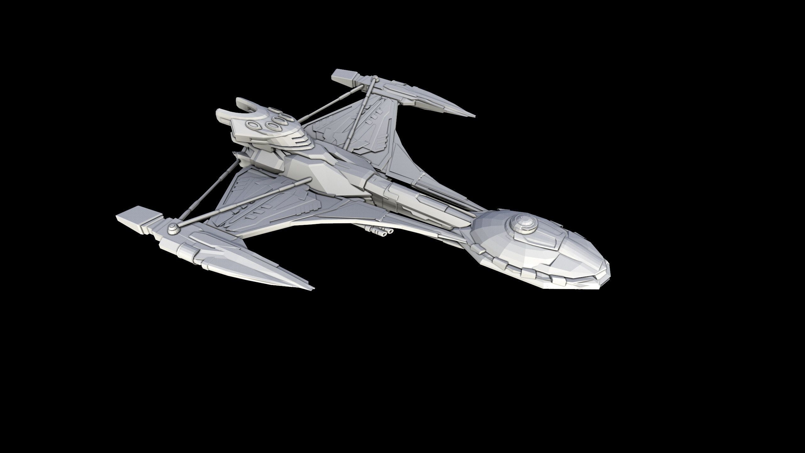 Star Trek - Klingon Raptor - 3D Printable Model 3D print model_2