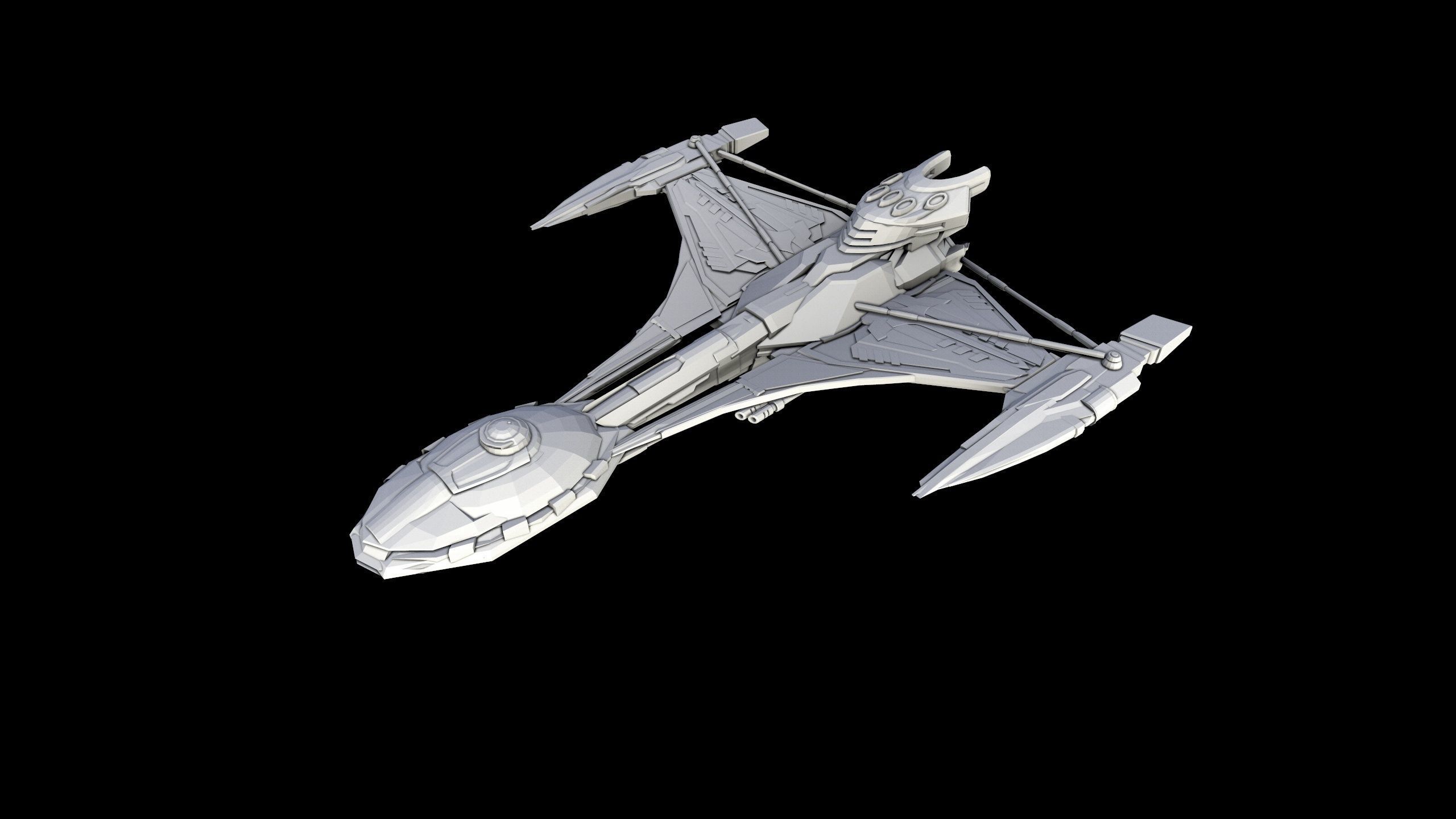 Star Trek - Klingon Raptor - 3D Printable Model 3D print model_9