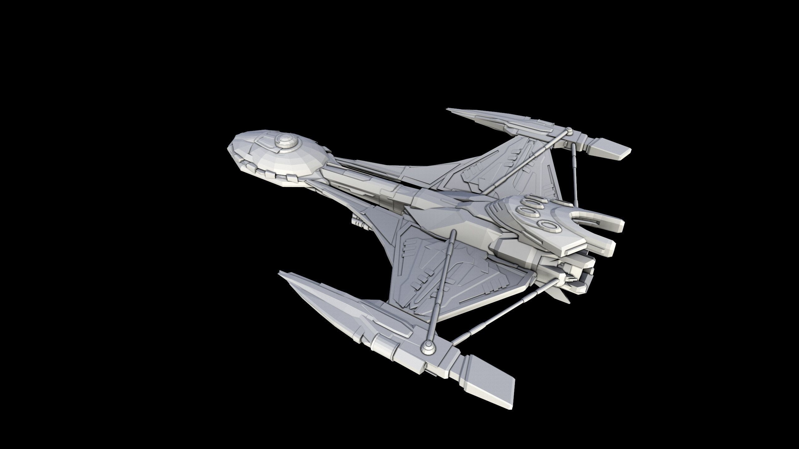 Star Trek - Klingon Raptor - 3D Printable Model 3D print model_7