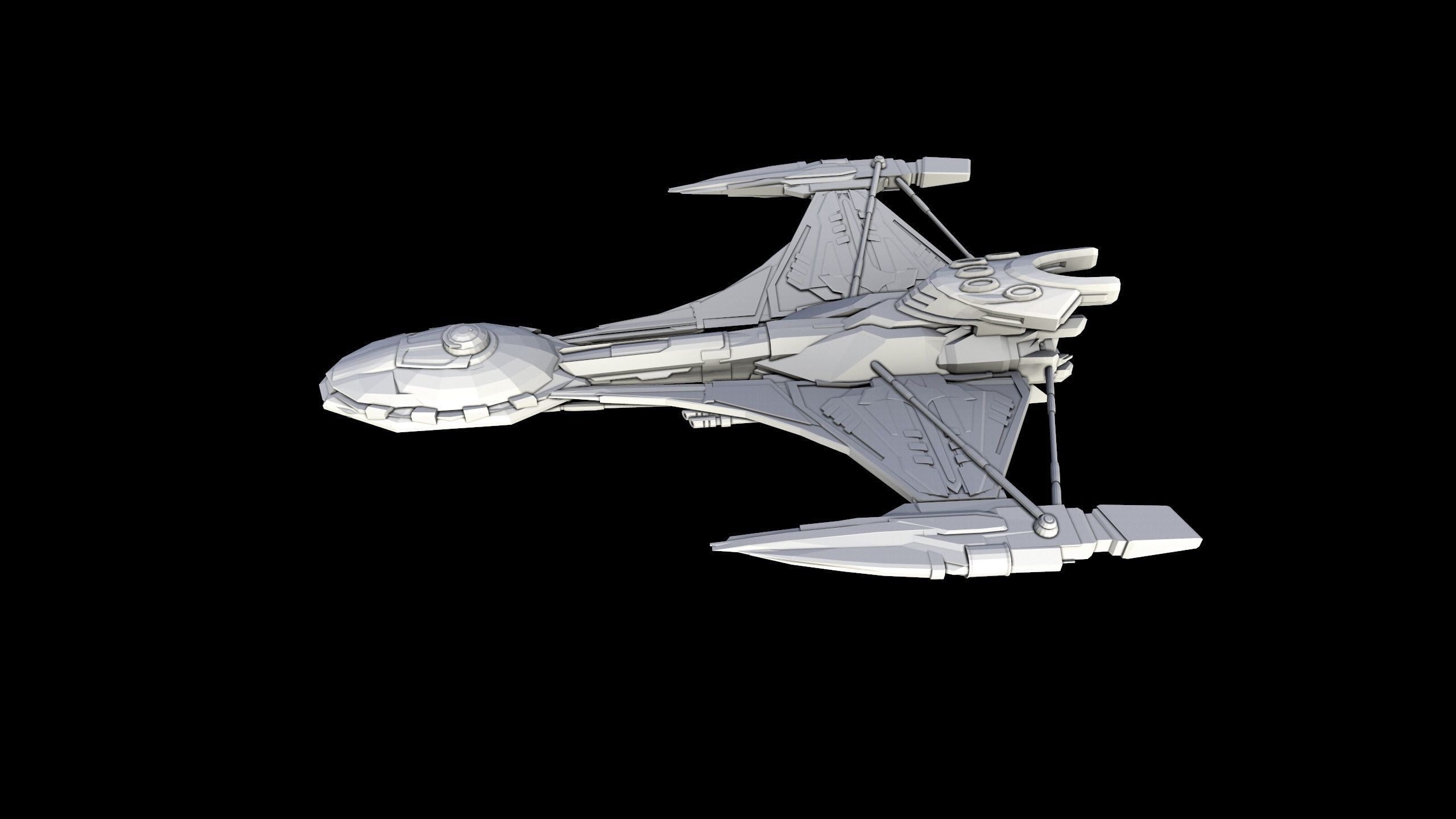 Star Trek - Klingon Raptor - 3D Printable Model 3D print model_8