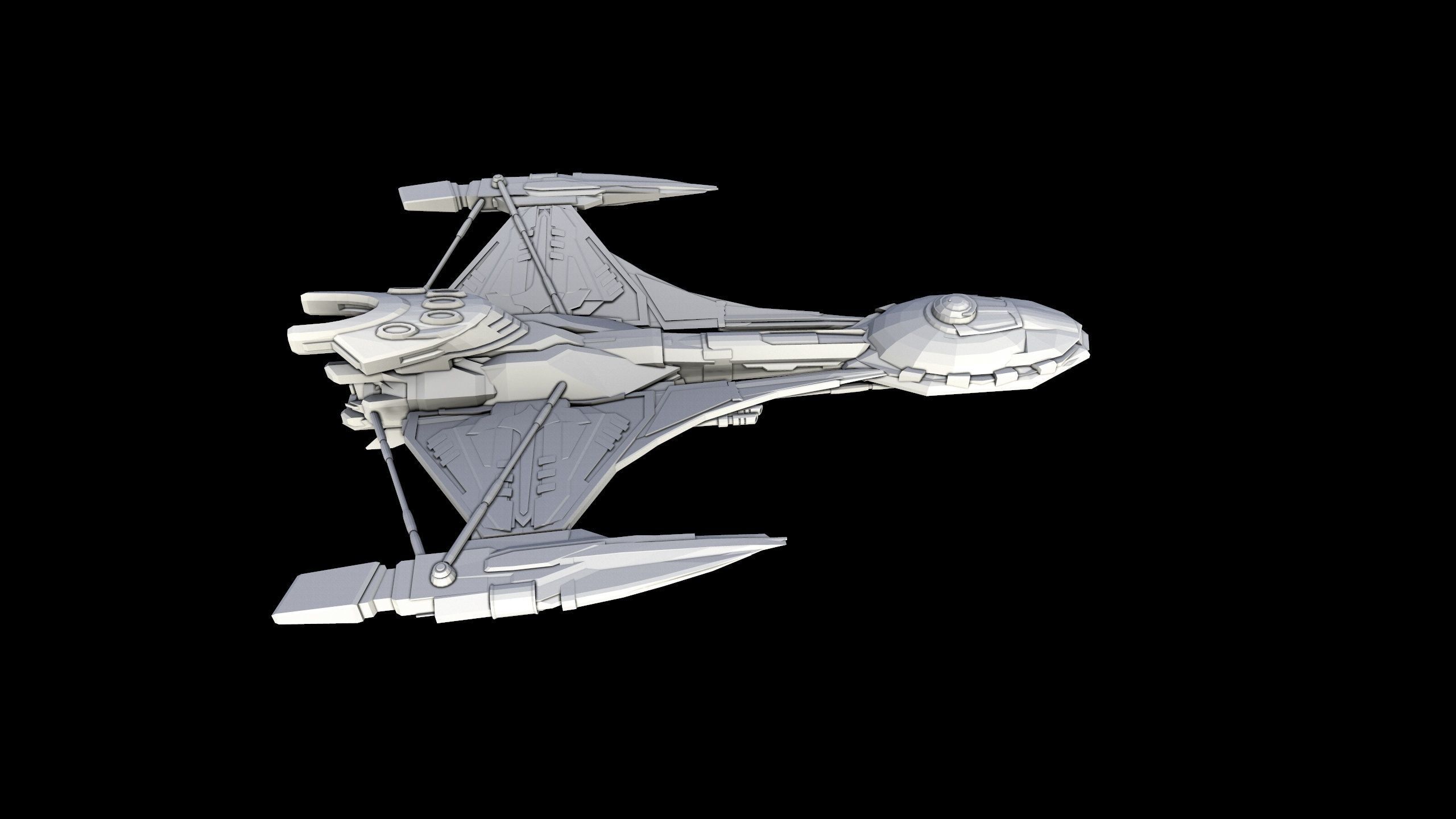 Star Trek - Klingon Raptor - 3D Printable Model 3D print model_3