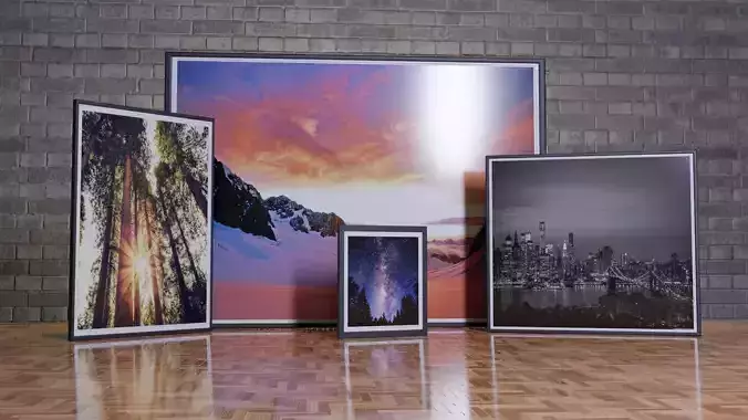 Frame Set 2 metal Free 3D model