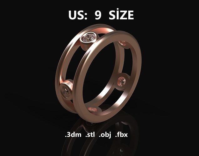 Model 212 New Chopard Diamond Ring  US 9 Size 3D print model