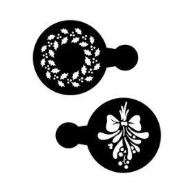 Christmas Coffe Stencil 3D print model_2