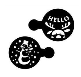 Christmas Coffe Stencil 3D print model_4