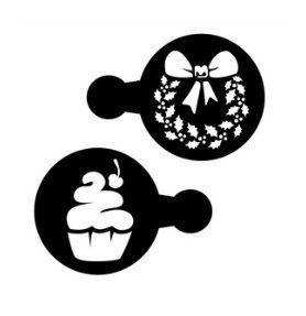 Christmas Coffe Stencil 3D print model_1