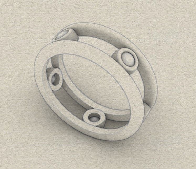 Model 206 New Tiffany Diamond Ring  US  Size 6 7 8 9  and half 3D Model Collection_14