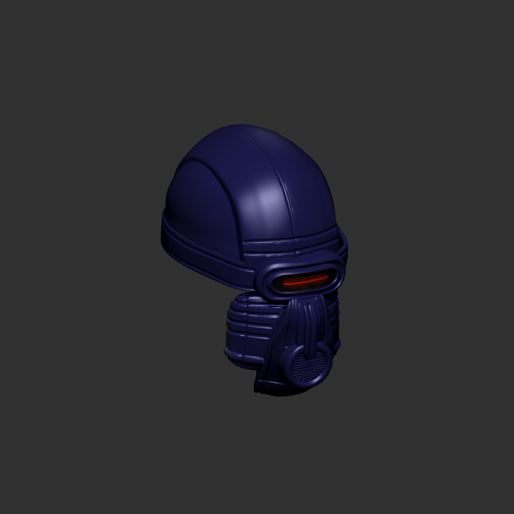 helmet high poly sculpt 3d printable 3D model_4