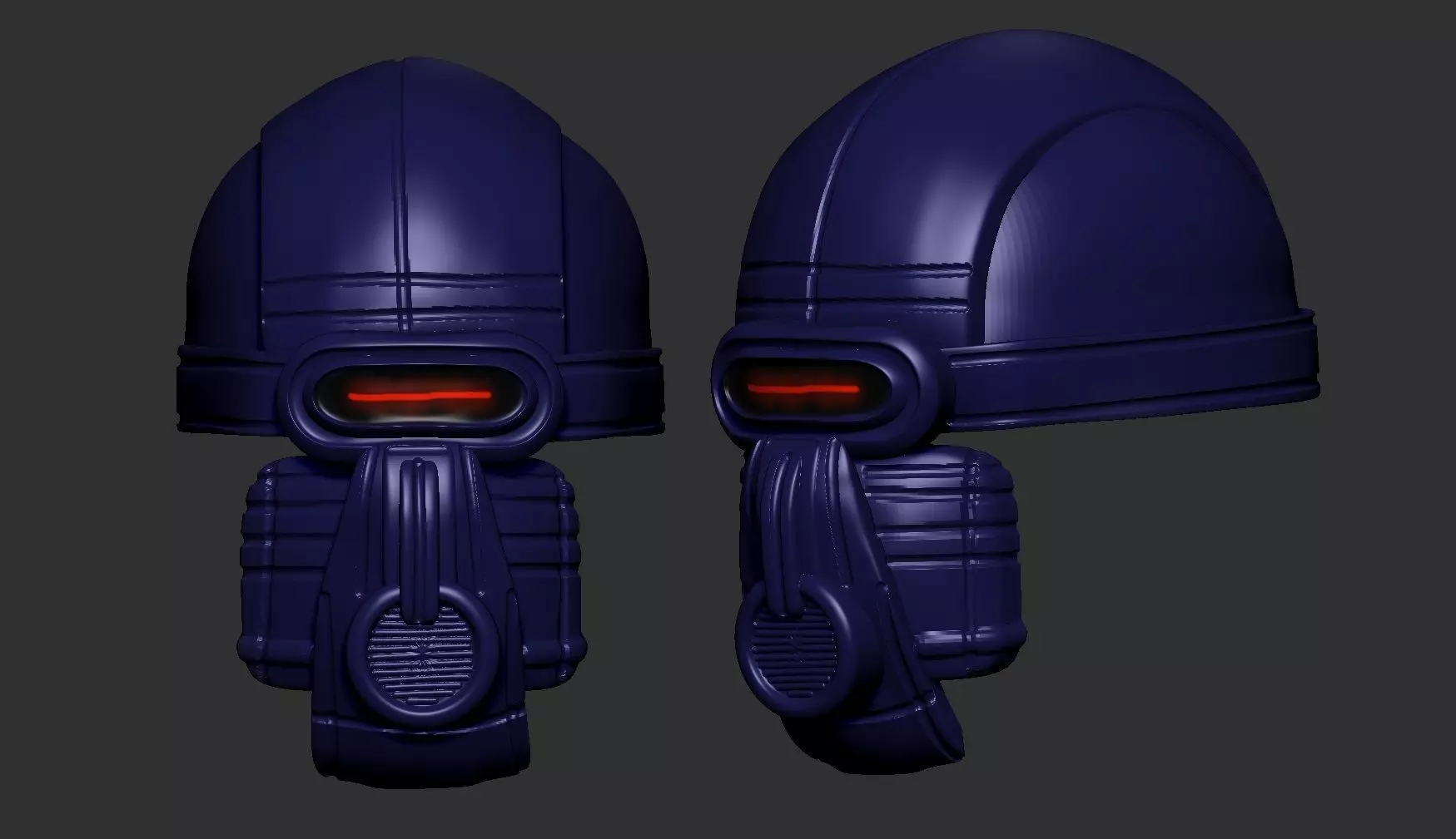 helmet high poly sculpt 3d printable 3D model_0