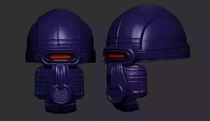 helmet high poly sculpt 3d printable 