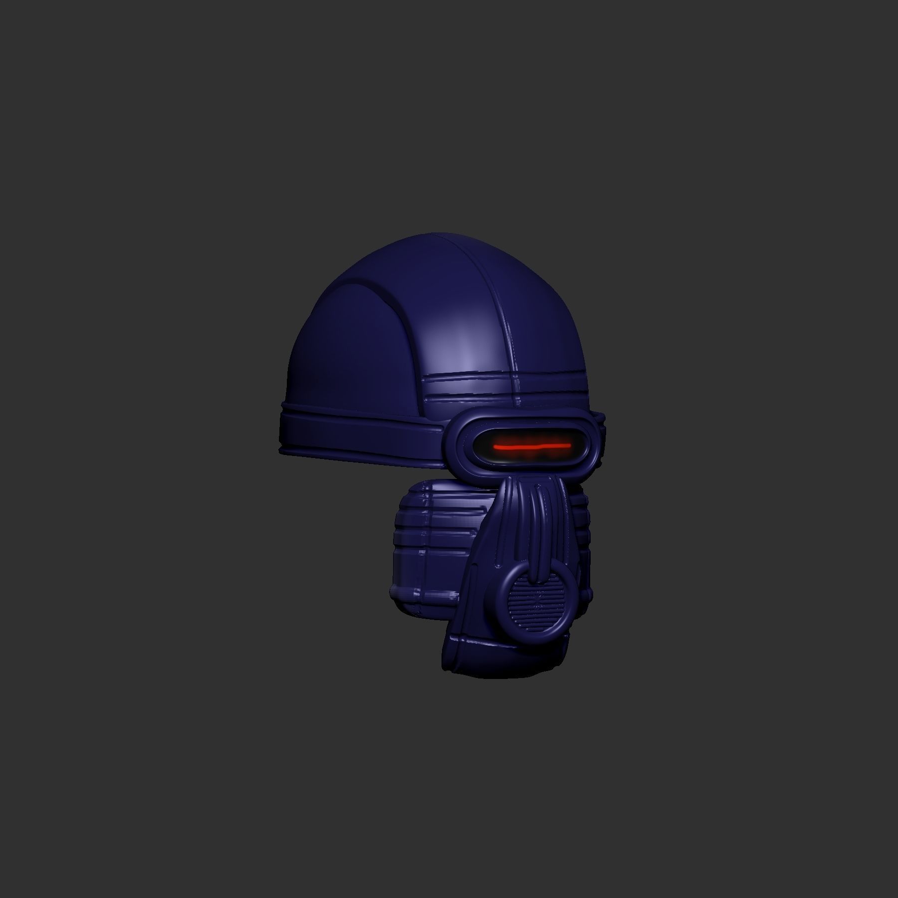 helmet high poly sculpt 3d printable 3D model_3