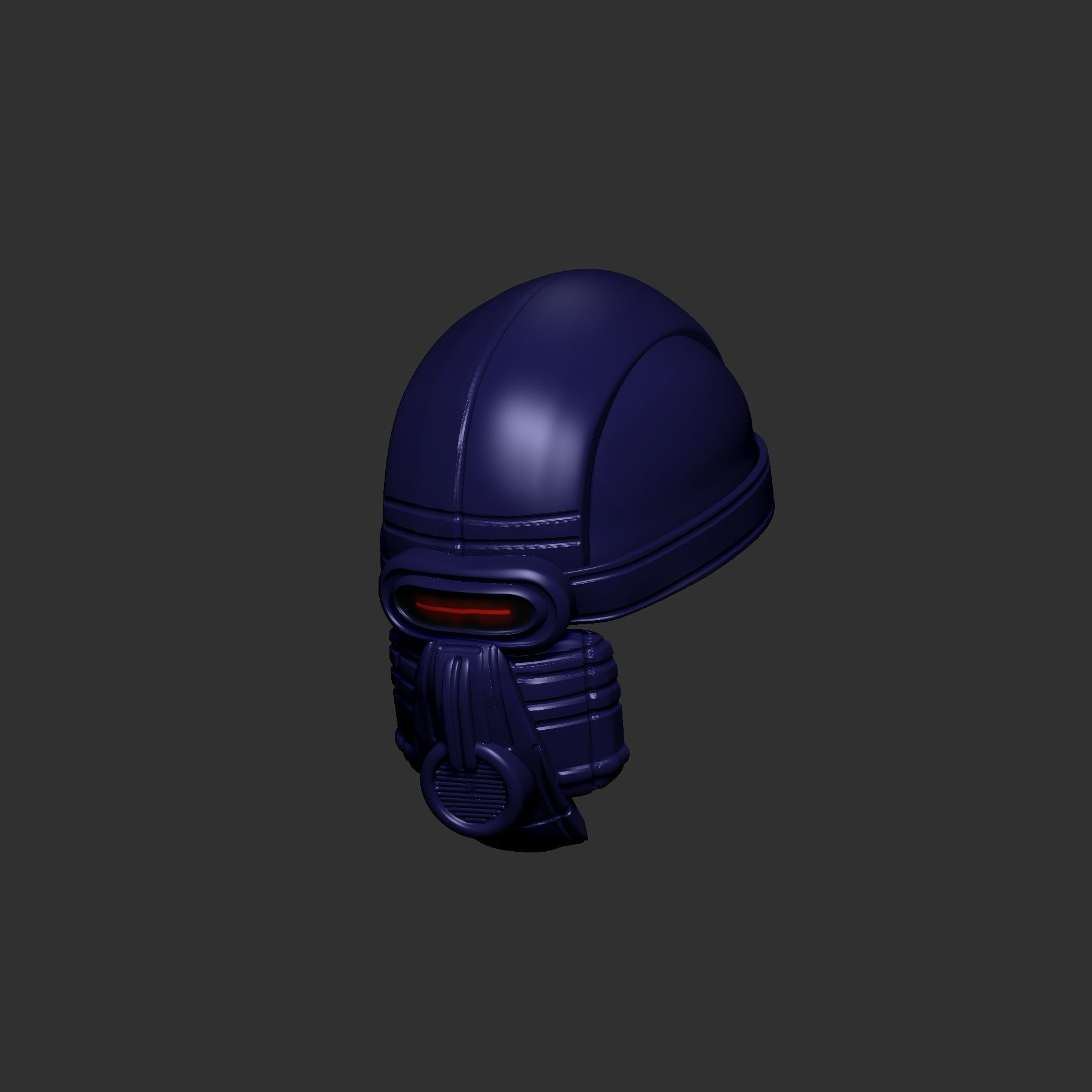 helmet high poly sculpt 3d printable 3D model_5