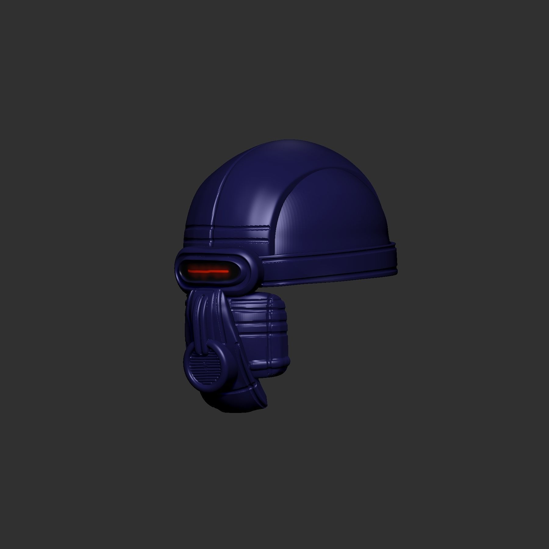 helmet high poly sculpt 3d printable 3D model_2