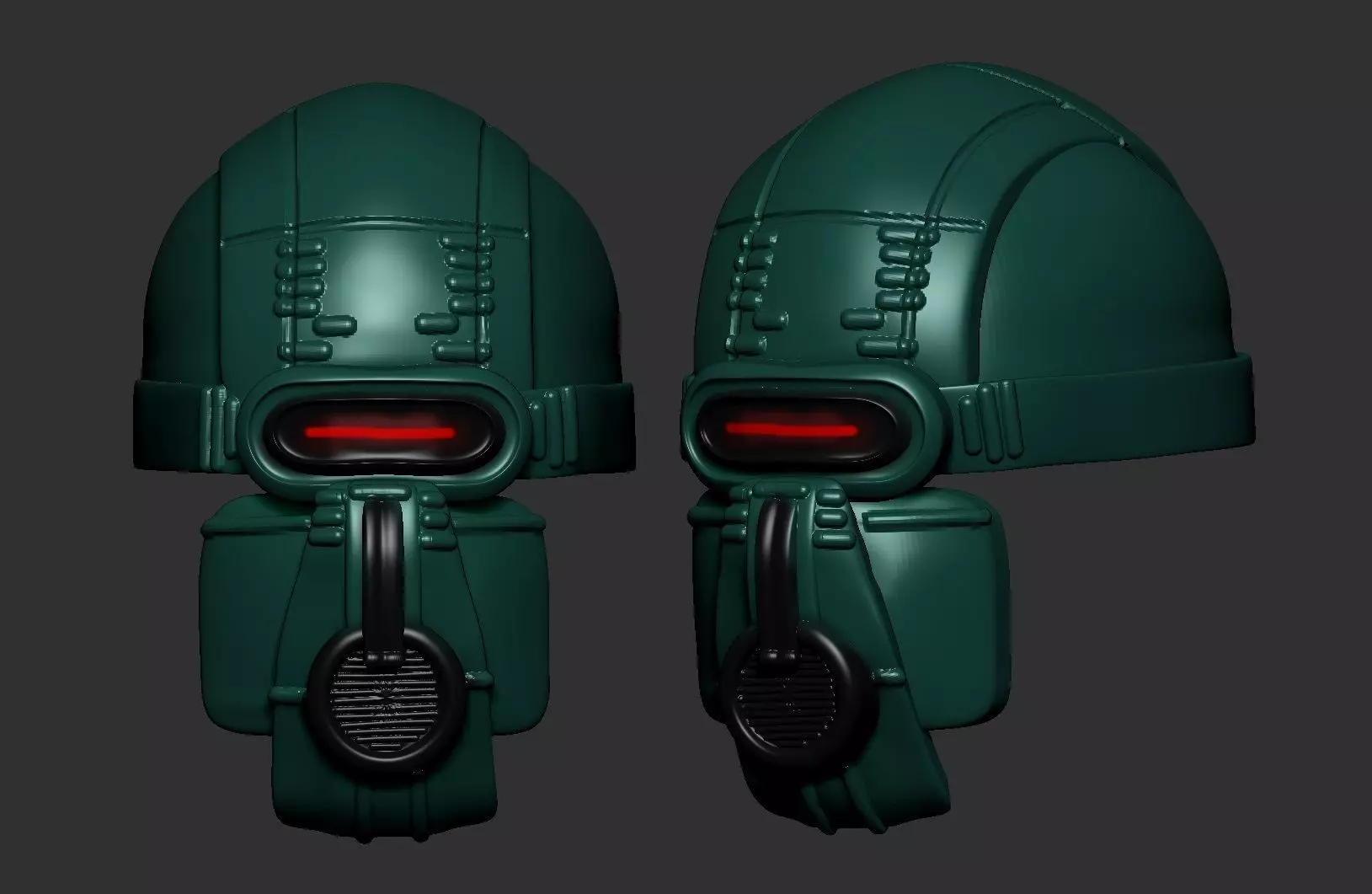 helmet high poly sculpt 3d printable  3D model_0
