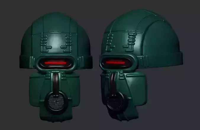 helmet high poly sculpt 3d printable 