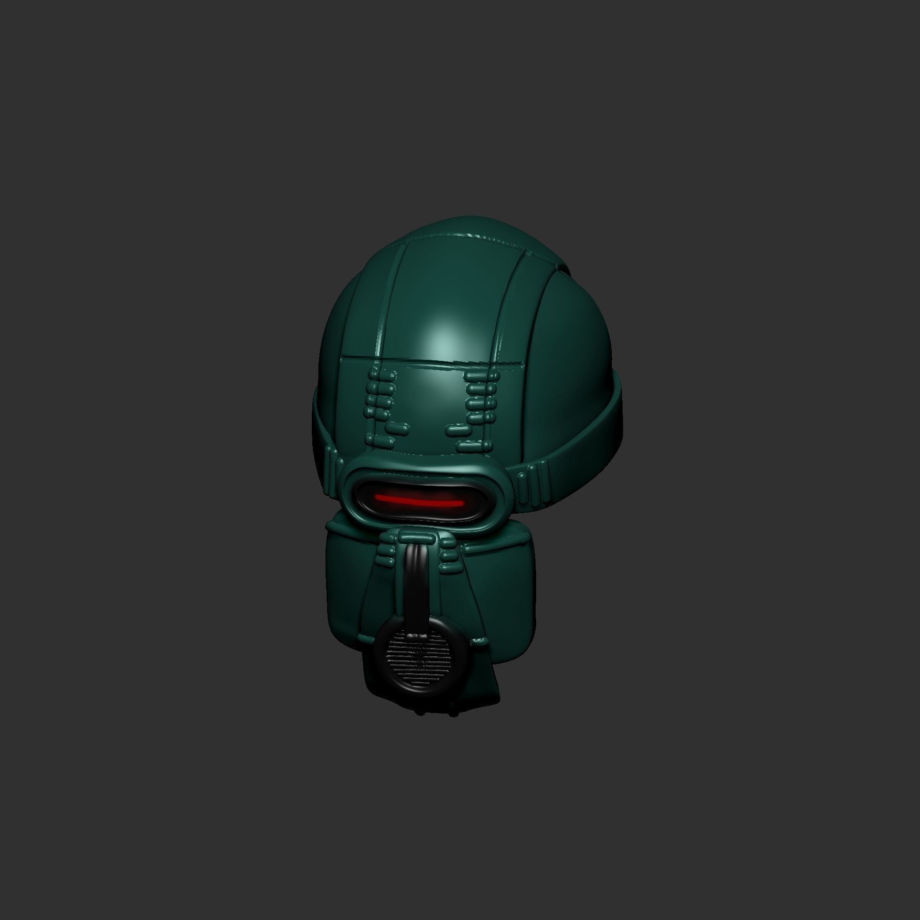helmet high poly sculpt 3d printable  3D model_5