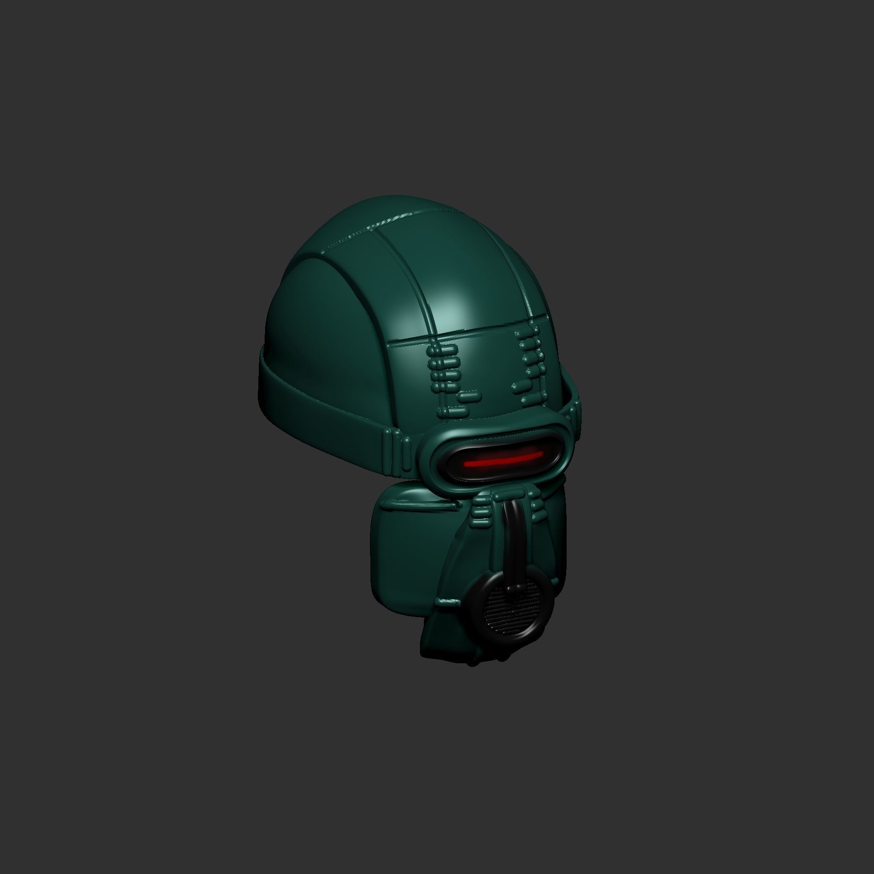 helmet high poly sculpt 3d printable  3D model_4