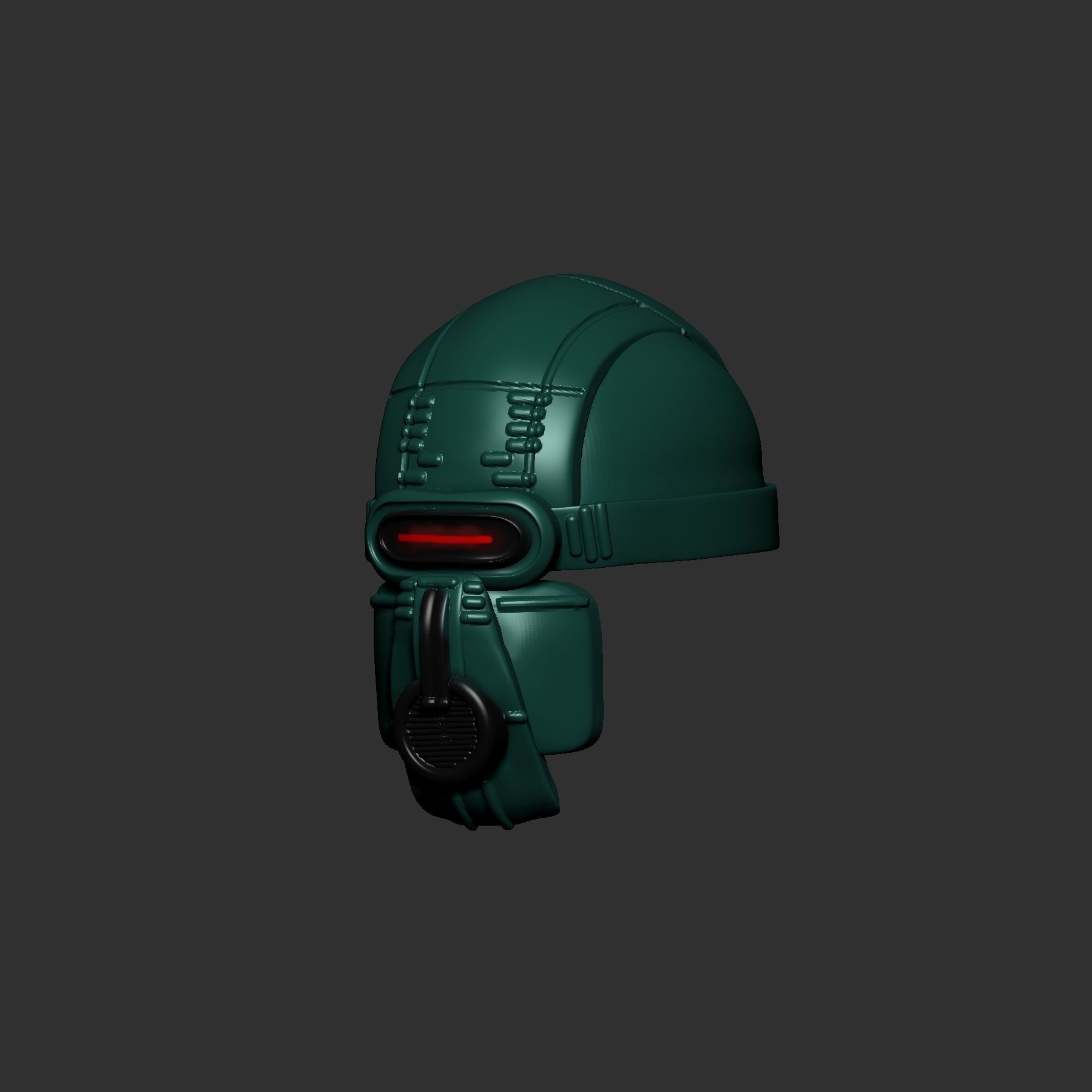 helmet high poly sculpt 3d printable  3D model_2