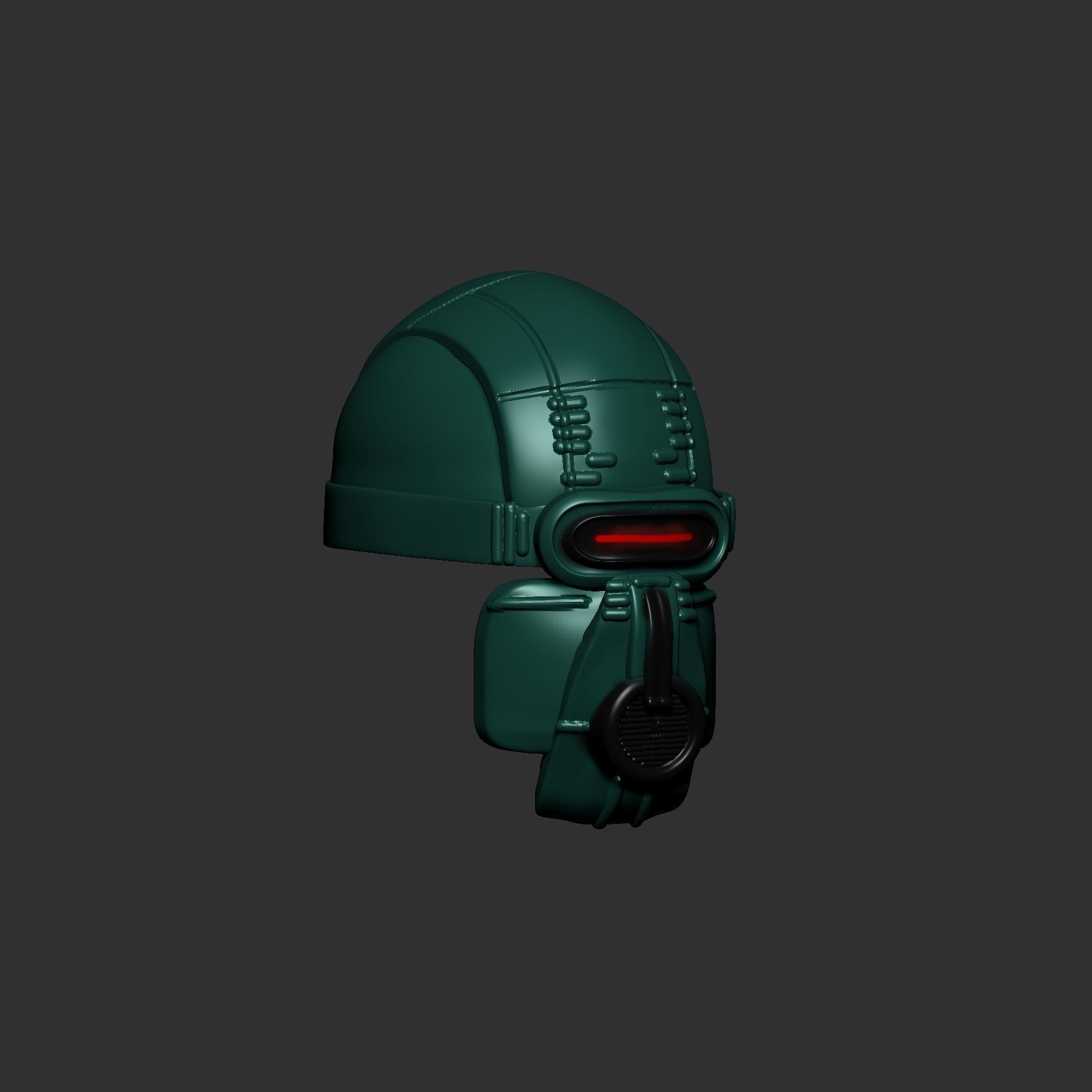helmet high poly sculpt 3d printable  3D model_3