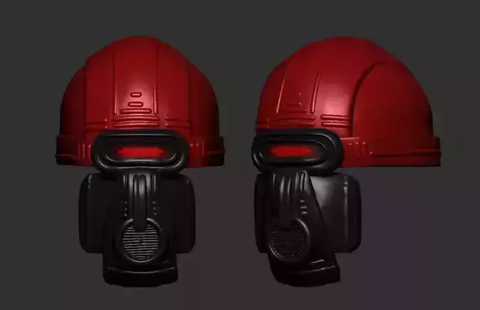 helmet high poly sculpt 3d printable 