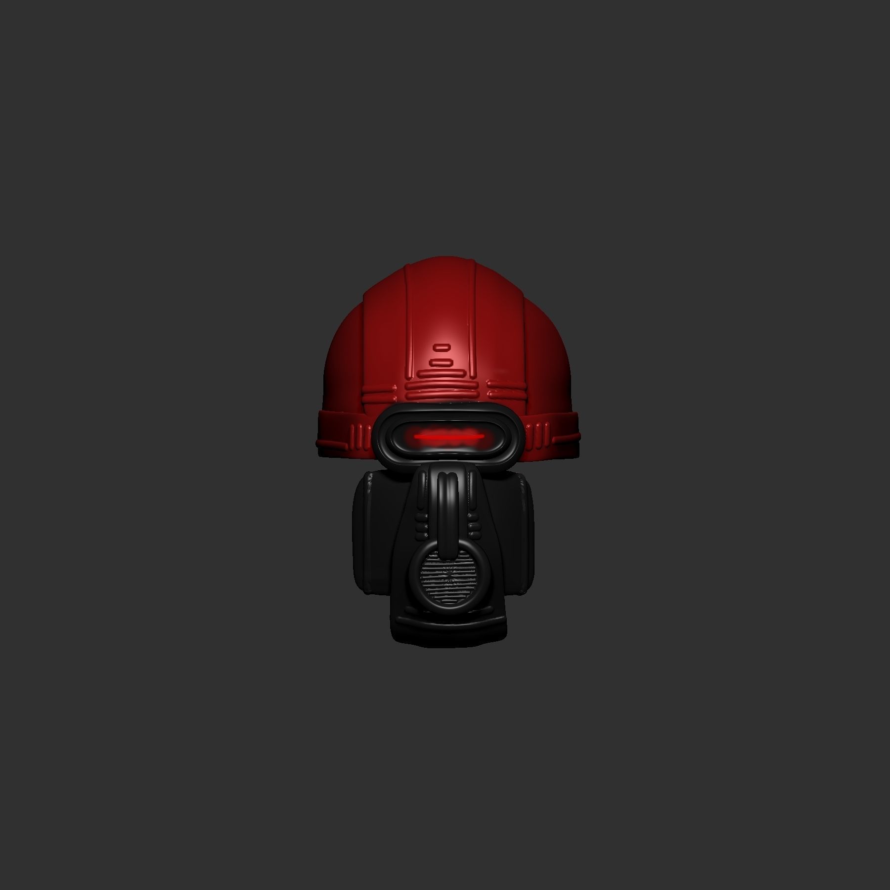 helmet high poly sculpt 3d printable 3D model_1
