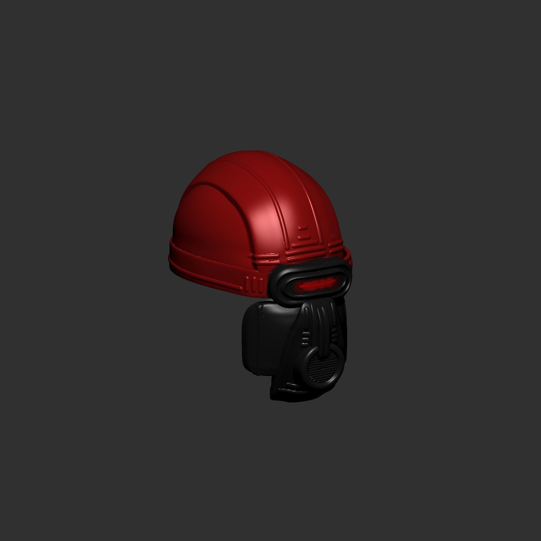 helmet high poly sculpt 3d printable 3D model_4