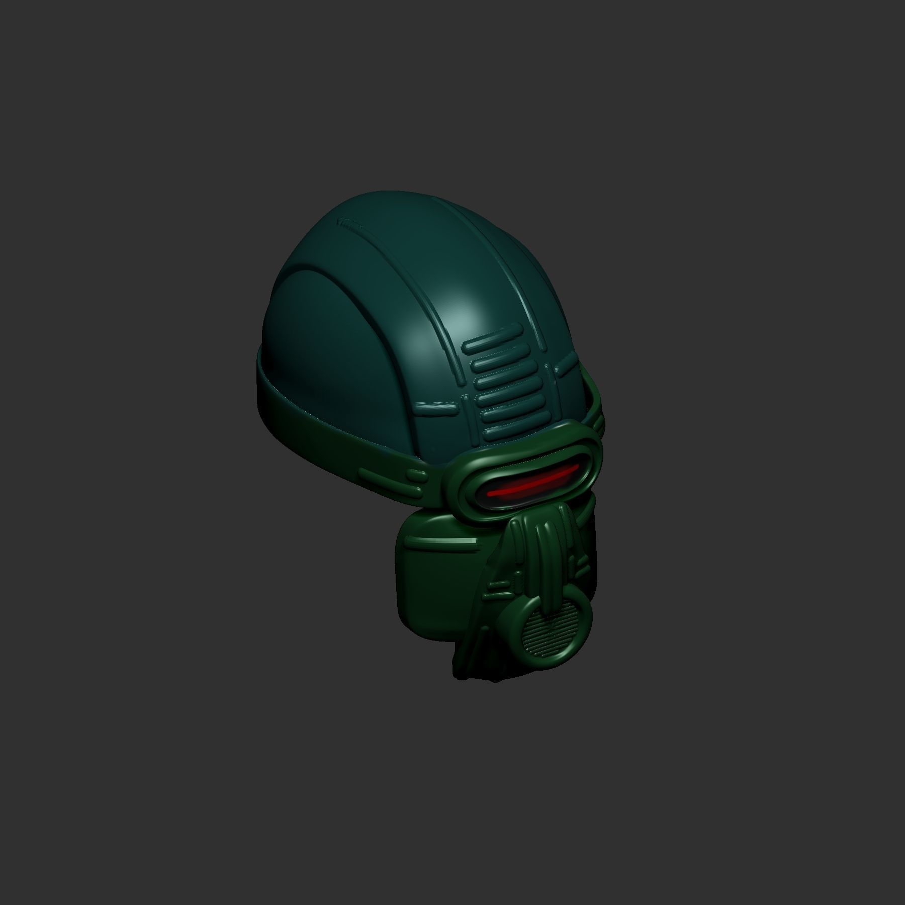 helmet high poly sculpt 3d printable  3D model_4