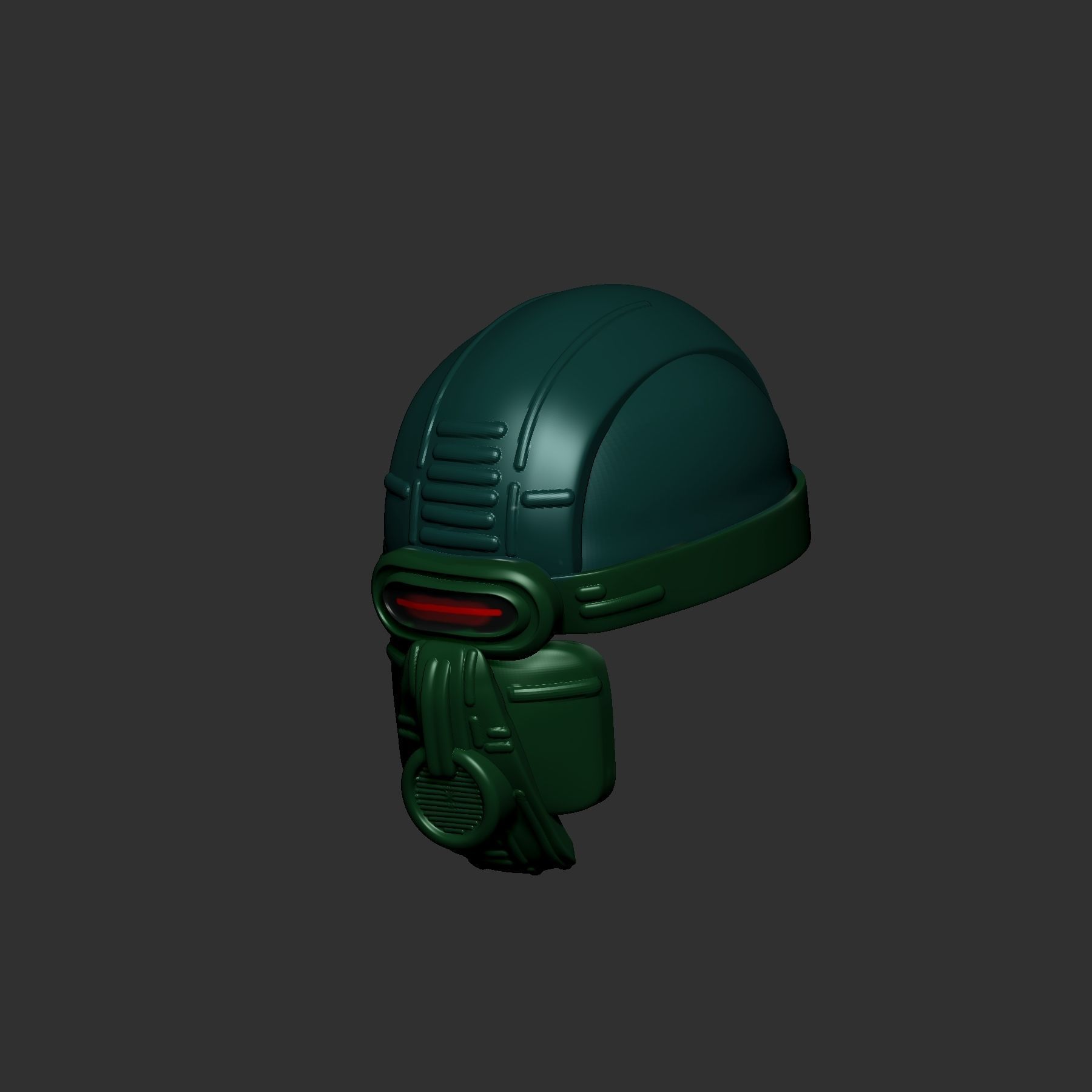 helmet high poly sculpt 3d printable  3D model_5