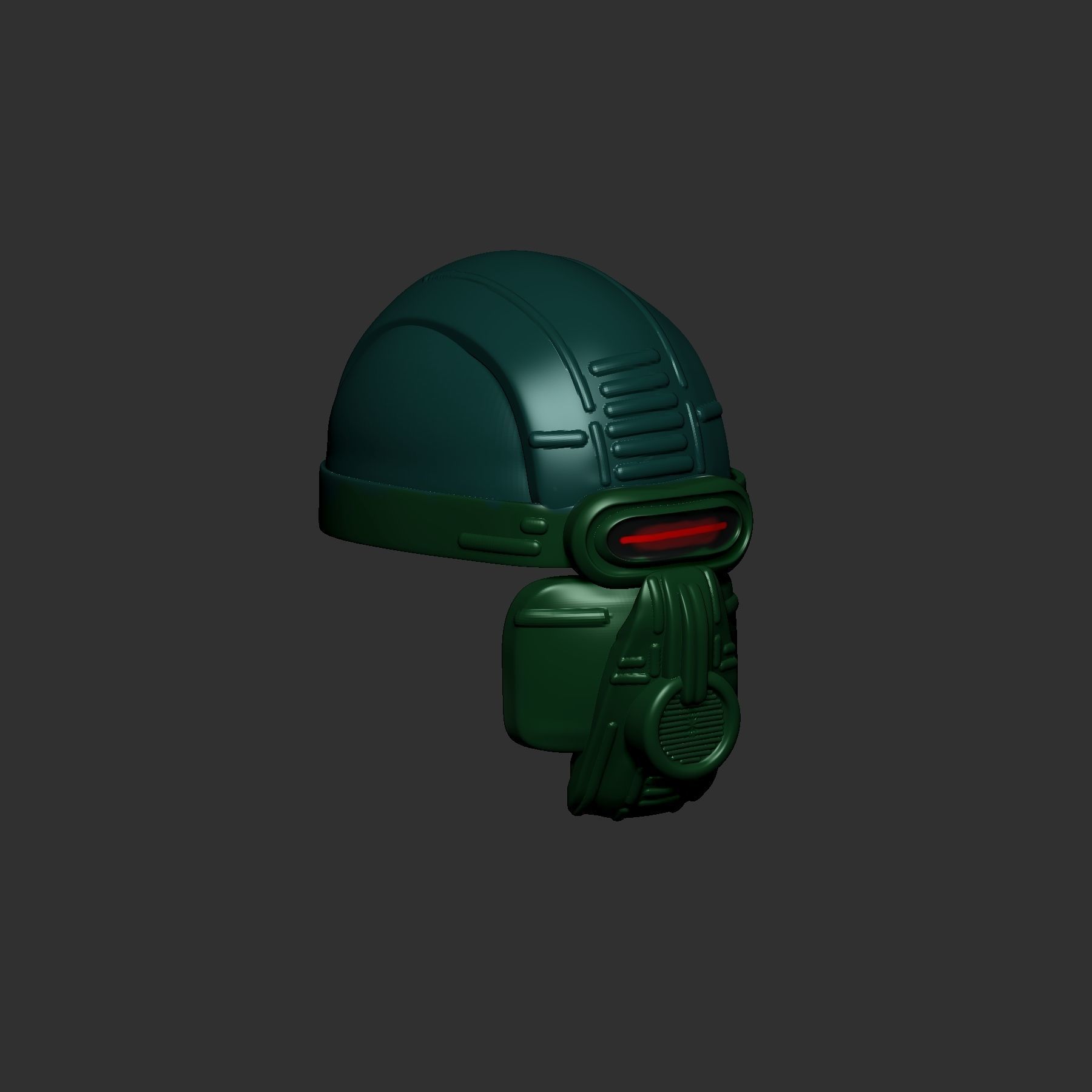 helmet high poly sculpt 3d printable  3D model_3