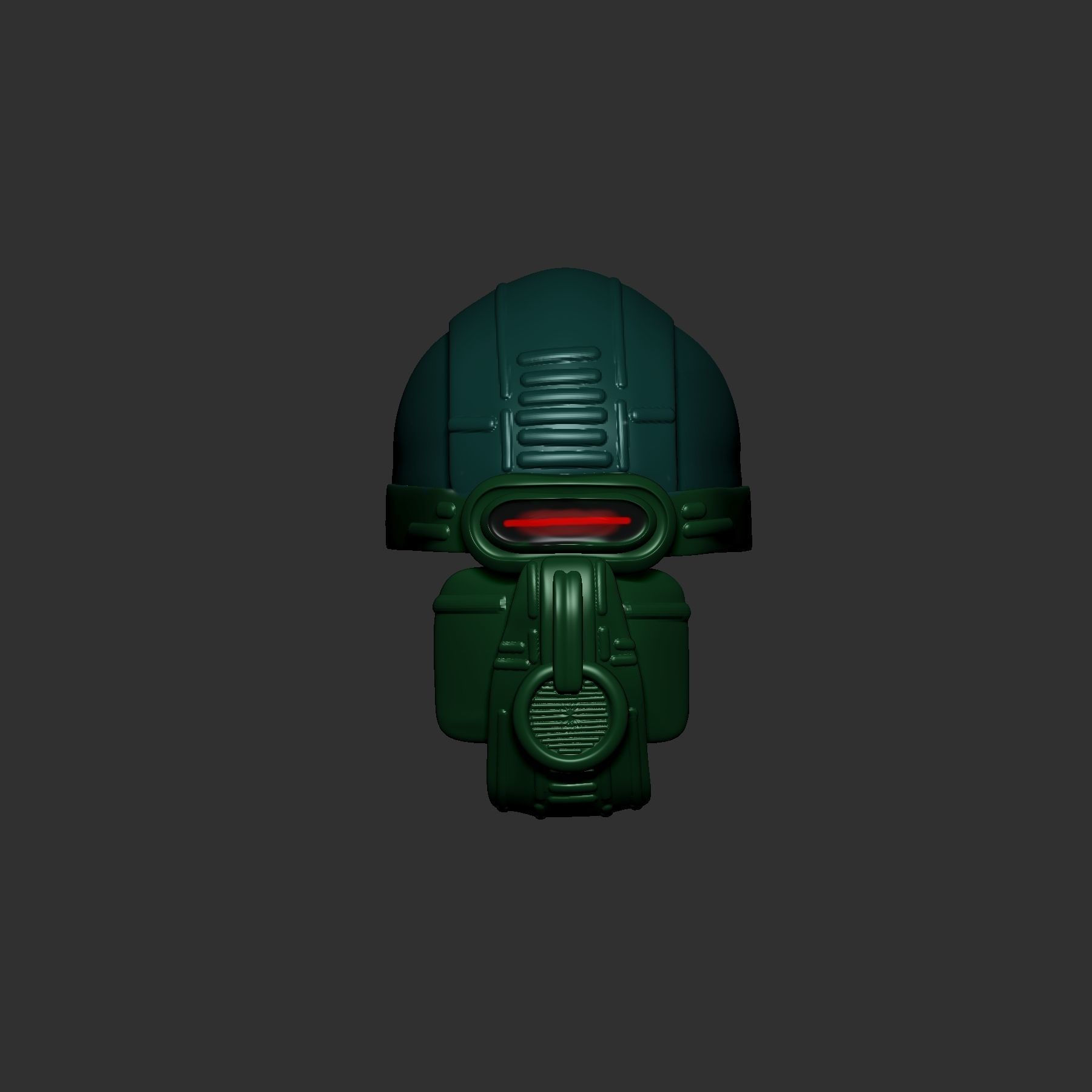 helmet high poly sculpt 3d printable  3D model_1