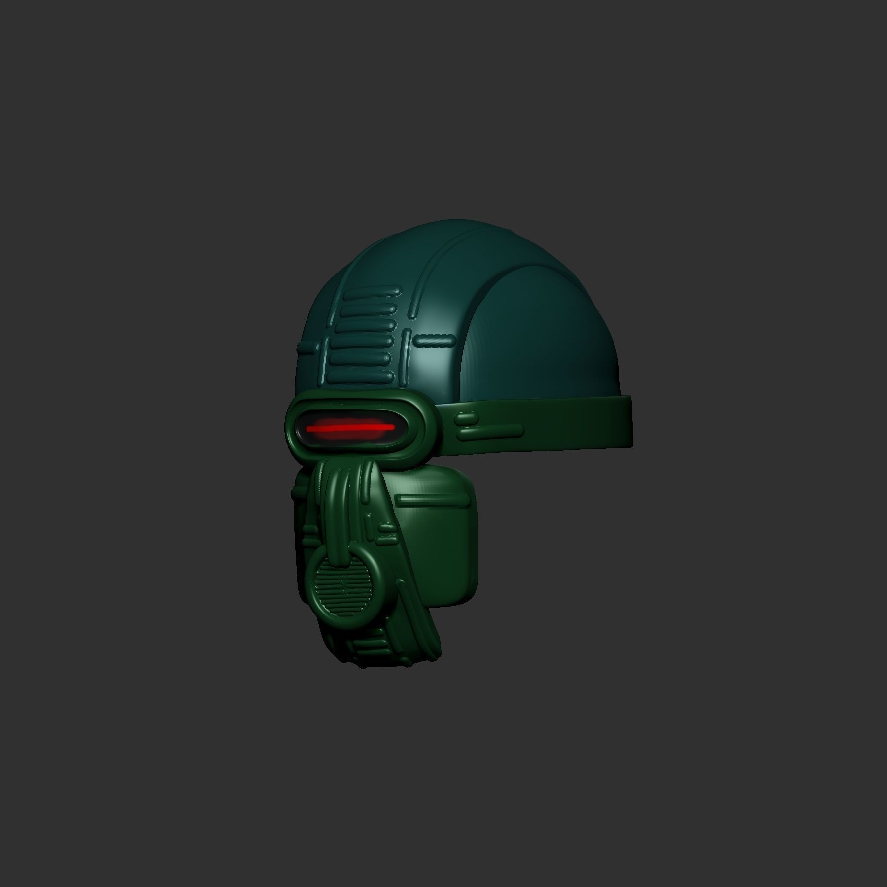 helmet high poly sculpt 3d printable  3D model_2