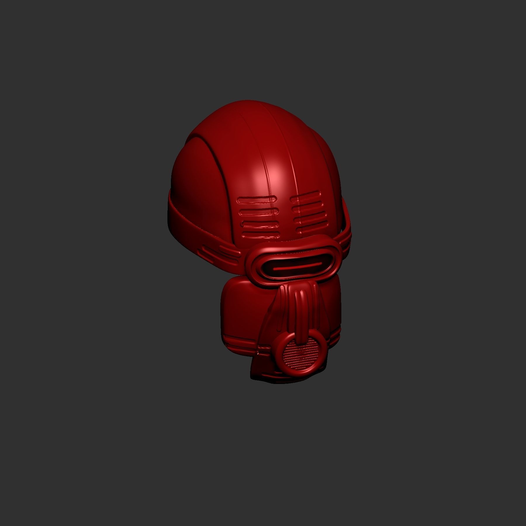 helmet high poly sculpt 3d printable 3D model_4