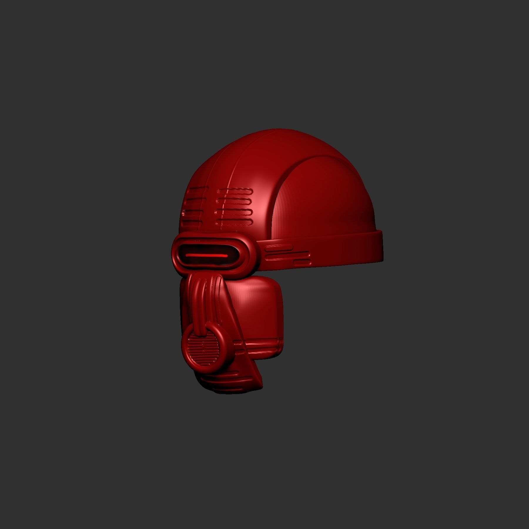 helmet high poly sculpt 3d printable 3D model_2