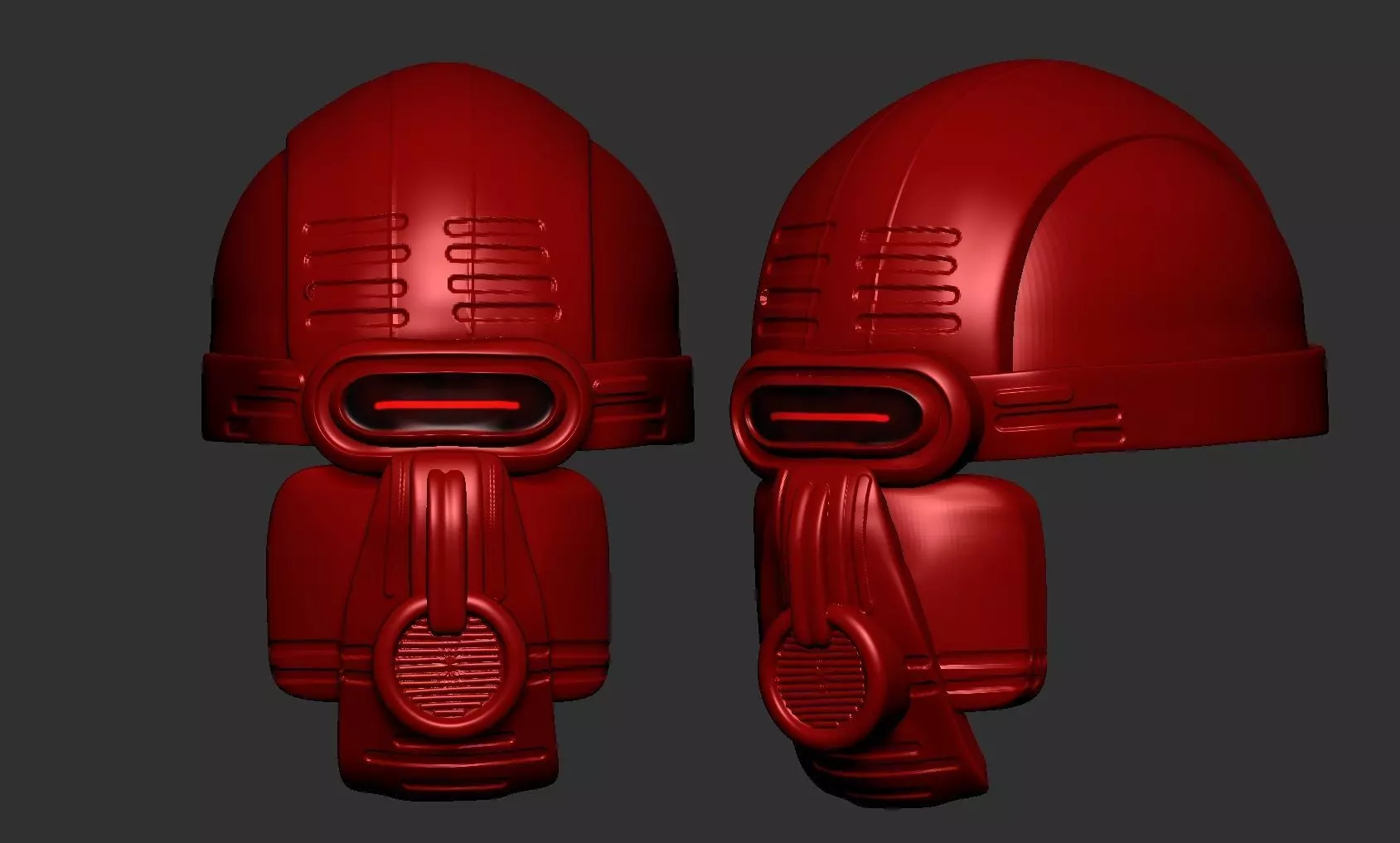 helmet high poly sculpt 3d printable 3D model_0