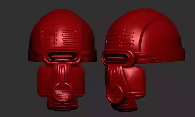helmet high poly sculpt 3d printable 